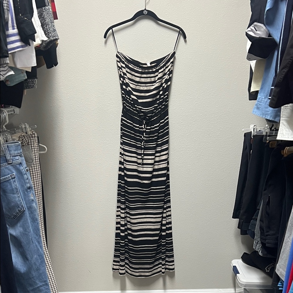 J Crew  black and cream maxi dress